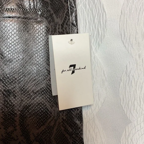 7 For all Mankind Snake Print Faux Leather Leggings. NWT med - Picture 6 of 14